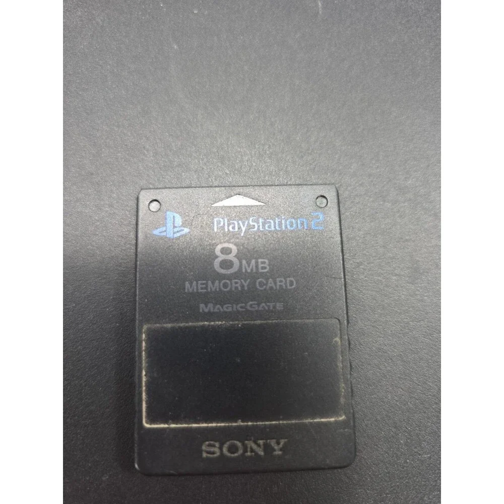 Sony PlayStation 2 Black Console and 8MB memory card. Playstation for parts only